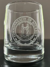 Commonwealth of Bourbon Glass Barware America Native Spirit Clear w/ White Seal