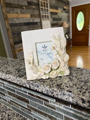 Raj collection 3D Pastel Roses Ribbons Pen Photo Frame New