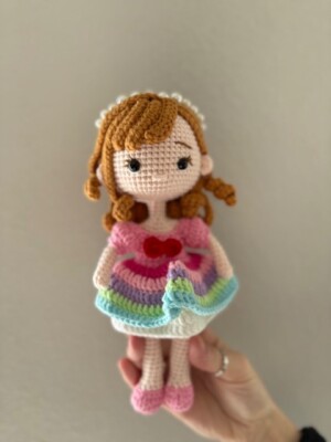 Crochet doll, 10'' Amigurumi Doll, Handmade gift decoration, Ready-made Amigurumi