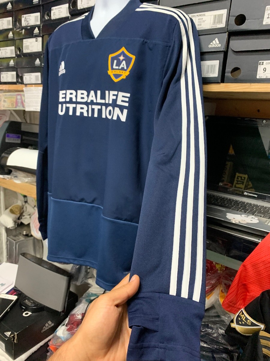 adidas LA Galaxy トレーニングウェア Lサイズ ネイビー Adidas LA galaxy Training Top 19/20 LS Navy White LIMITED