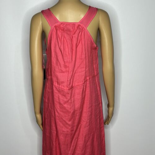 Cynthia Rowley Maxi Dress Size M Tiered Linen Blend Ruffled Drawstring Waist - Picture 16 of 18