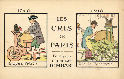 PC ADVERTISING, CHOCOLAT LOMBART, CRIS DE PARIS, Vintage Postcard (b51955)