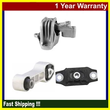 Right, Rear Engine Motor & Left Transmission Mount For Fiat 500 12-18 1.4L 3PCS