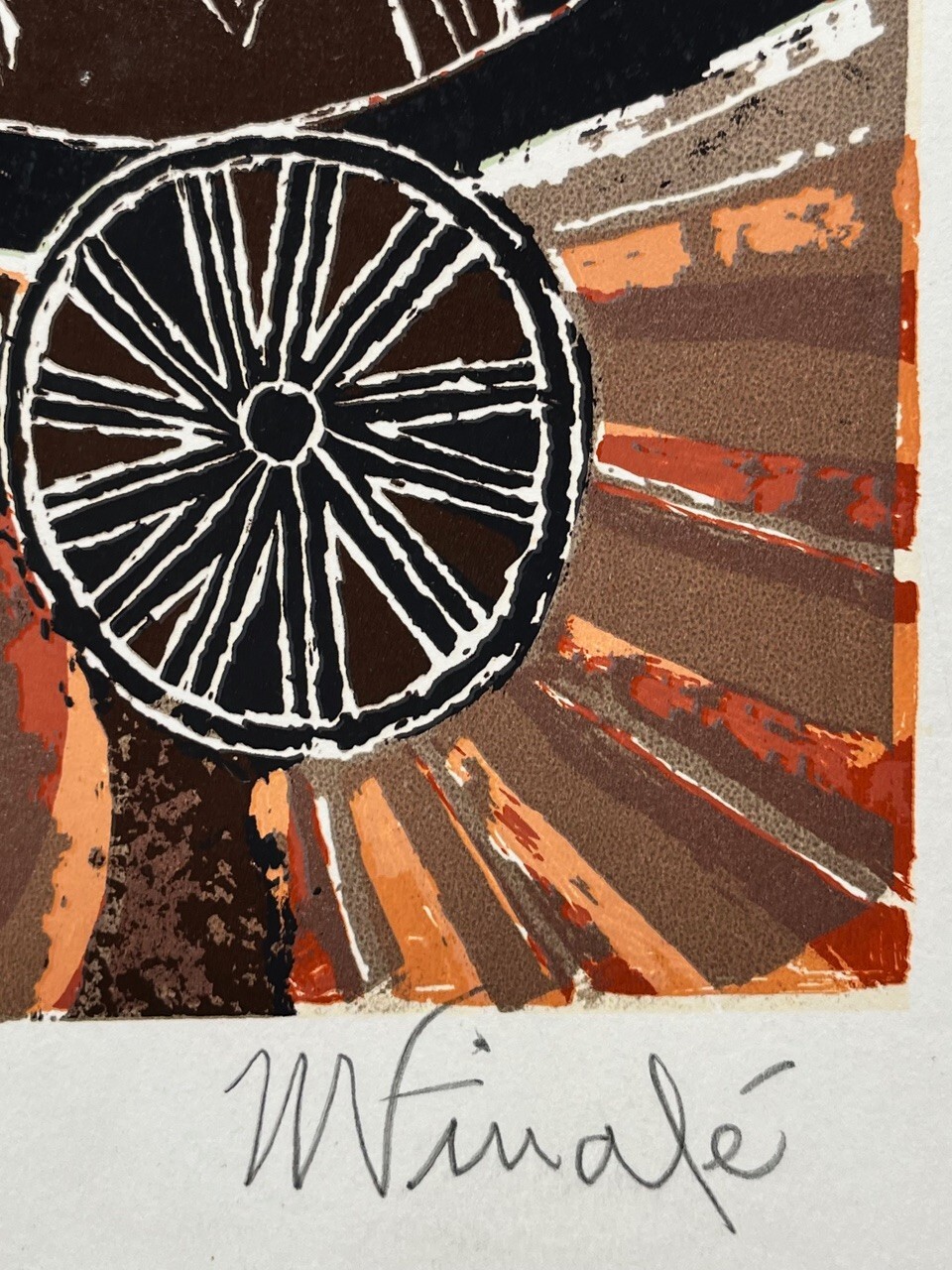 MOISES DE LOS SANTOS FINALE.Engraver.Serigraphy/cardboard.Contemporary Cuban Art