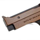 Limited Wooden Walnut BERETTA AUTOMATIC RUBBER BAND TOY
