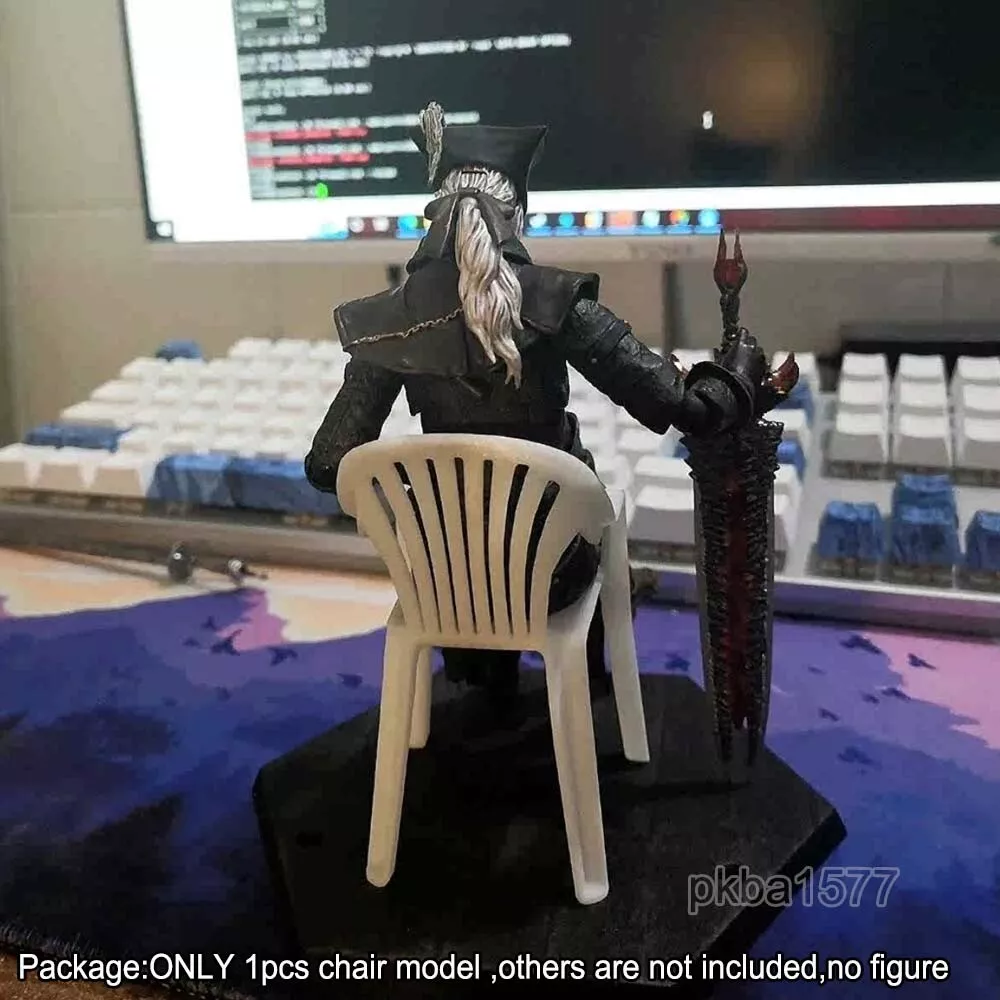 prompthunt: vergil from devil may cry sitting on a plastic chair