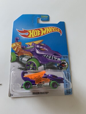 2016 Hot Wheels Treasure Hunt Street Beasts 10/10 DRAGON BLASTER Purple GreenWhl