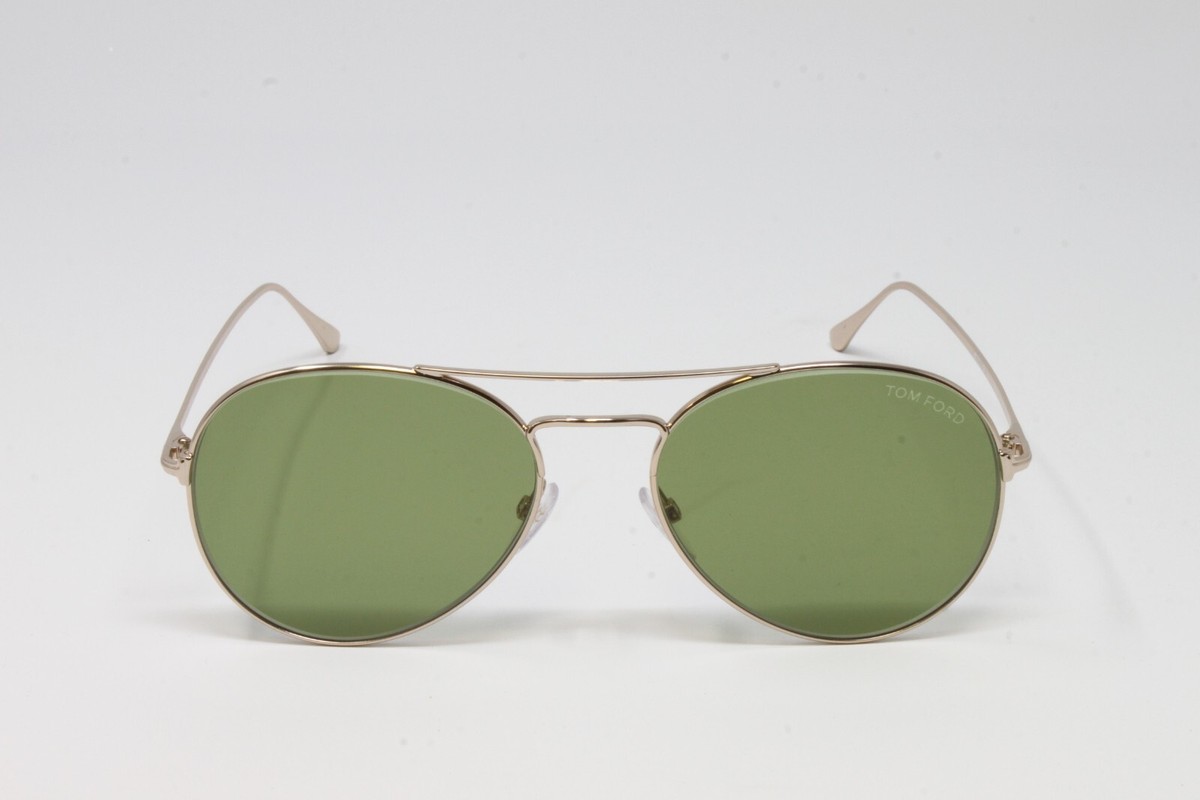 Tom Ford Sunglasses Unisex Aviator FT0551S Ace 28N Gold 55mm Green