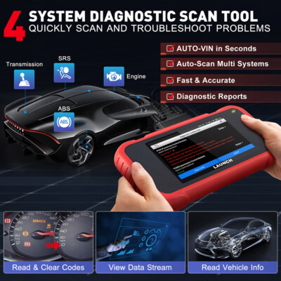 LAUNCH CRP123E OBD2 Scanner Check Engine ABS SRS Code Reader Car Diagnostic Tool