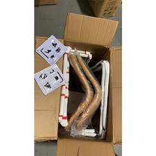 Pre-Owned 26" Bar Stools Set of 2 Counter Height PU Leather Dining Chairs Brown