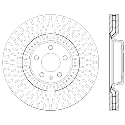 StopTech 126.33134SR Front Right Brake Disc Rotor for 2012-19 Audi A6 / 11-18 A7 - Picture 6 of 10