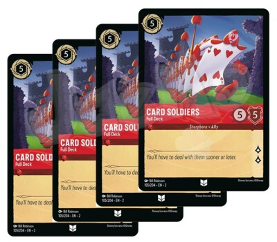 Disney Lorcana - Card Soldiers Full Deck x 4 - NM Rise of Floodborn - Free  Card | eBay