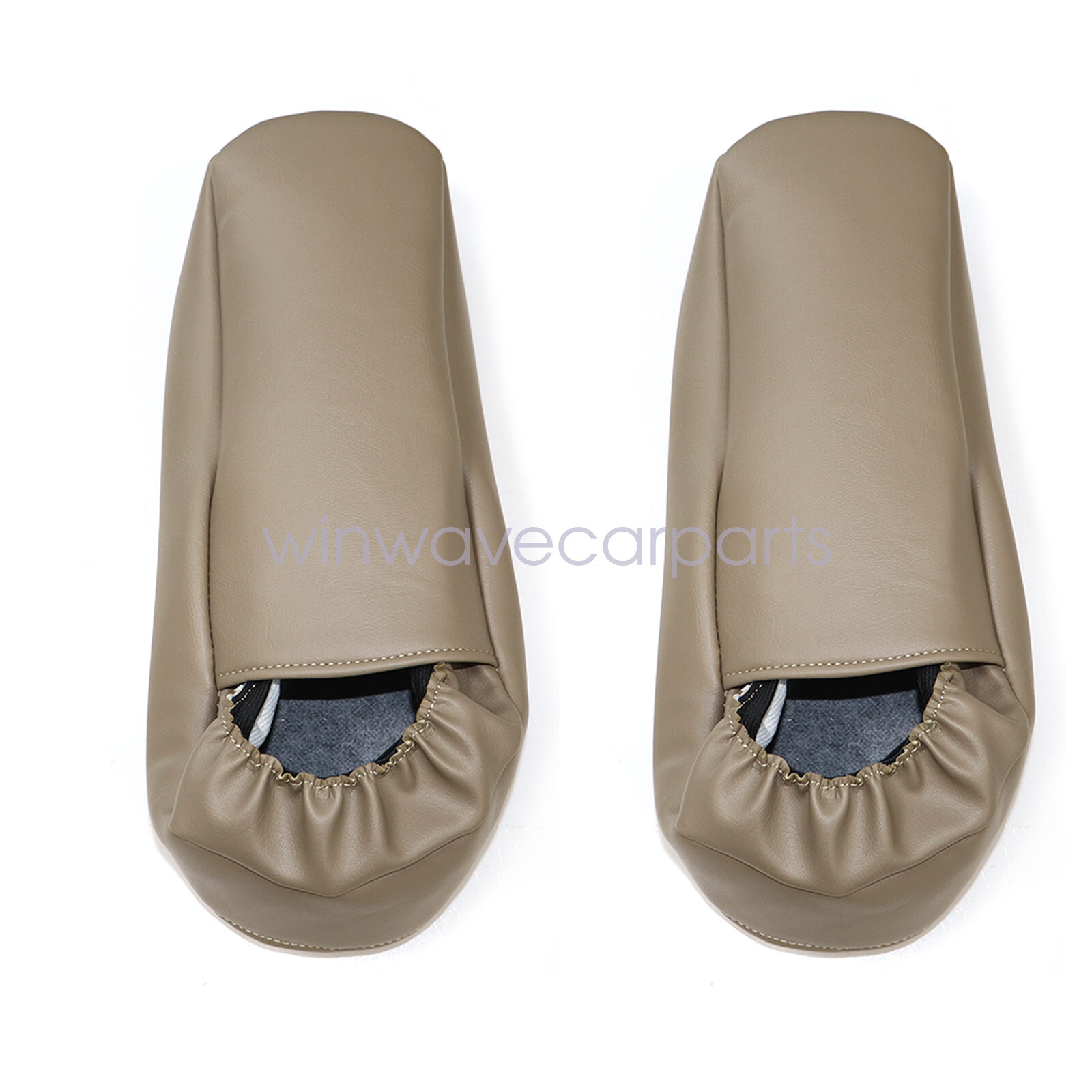 2 x Leather Seat Armrest Cover For Ford F250 F350 Excursion Lariat 2001 2002 Tan