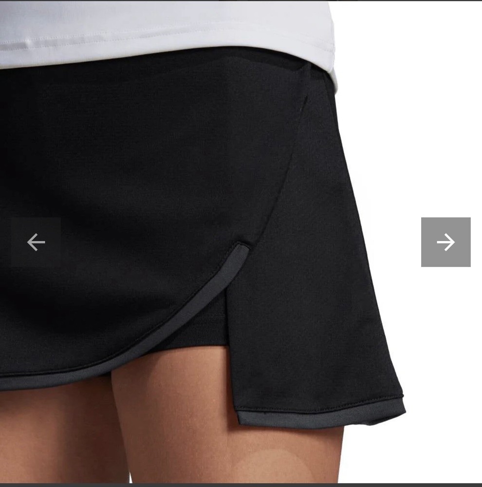 NWT Adidas Black Club Tennis Skirt Size L MSRP $45