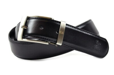 GIORGIO ARMANI, LEATHER BELT, REVERSIBLE (BLK/BRN), ADJUSTABLE- W 3.5cm /ref4861