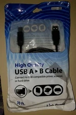 Link Depot High-Quality USB A- B Cable (10 ft) UPC: 899744003800