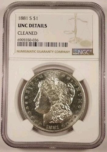 1881 S Morgan Silver Dollar - NGC - UNC Details 