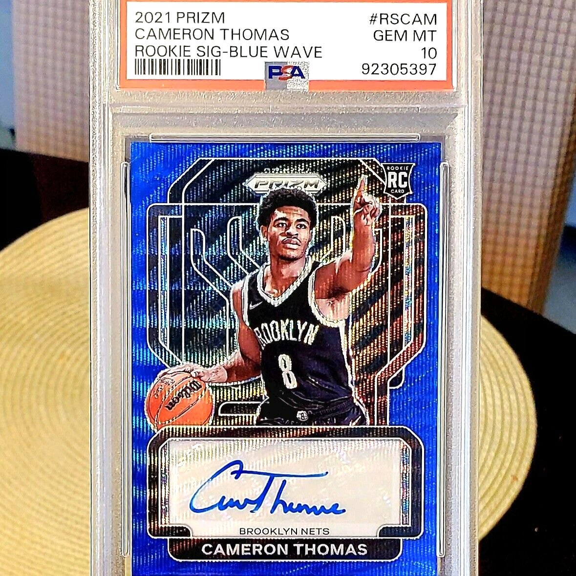 Cameron Thomas - ROOKIE - 2021 Prizm Rookie Signature Blue Cameron Thomas - ROOKIE - 2021 Prizm Rookie Signature Blue