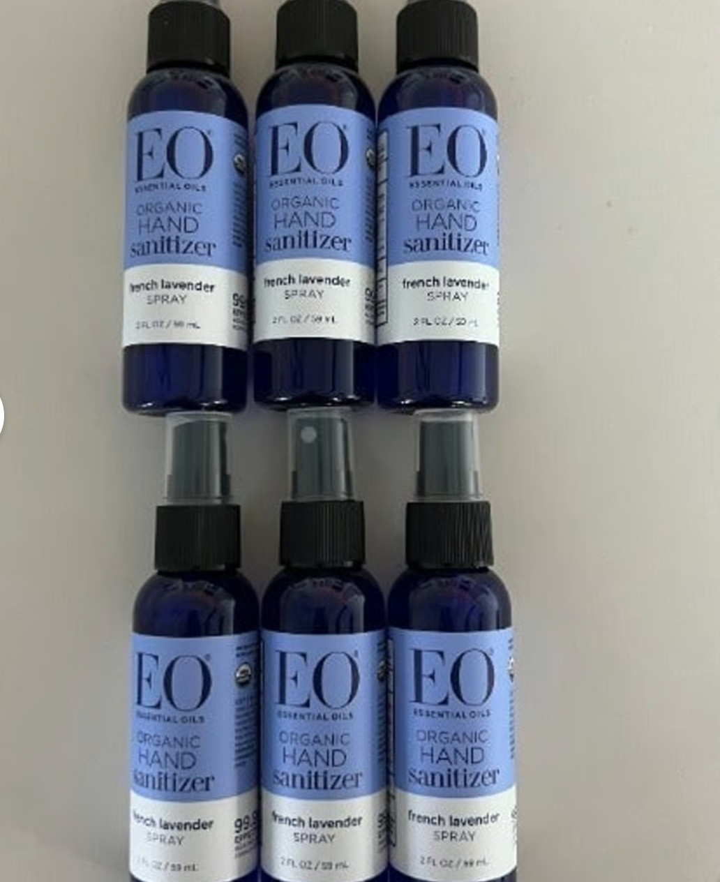 EO Organic Hand Sanitizer Spray, Travel Size, 2 oz (Set of 6