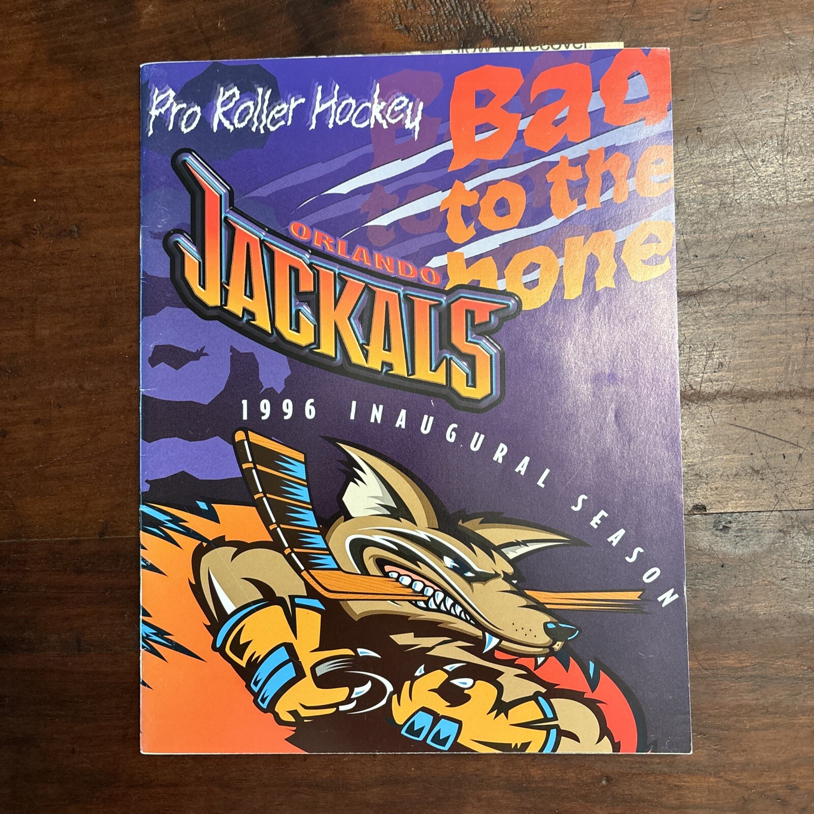 Team Signed -  Orlando Jackals 1996 Program Roller Hockey Wo