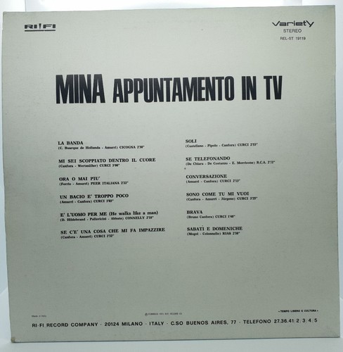 MINA - APPUNTAMENTO IN TV - VINYL LP 33 - NM/NM+ - PRINTED ITALY 1973 - Foto 2 di 3