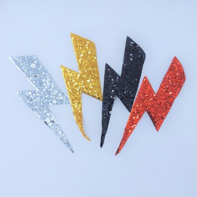 Lightning Bolt Various Colors: Sequin Patch