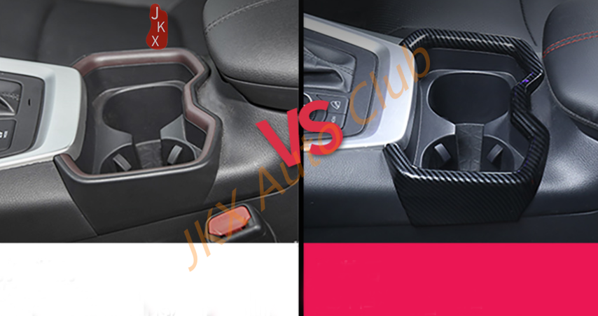 Carbon Fiber Printed Inner Front Water Cup Cover Trim – Fits Toyota RAV4 2019-2022