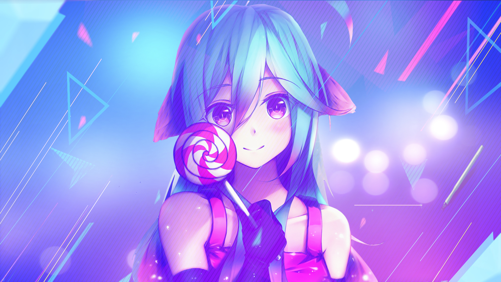 Anime anime girls art drawing painting fantasy girl Playmat Gaming Mat Desk