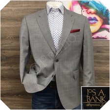 JOS A BANK Mens Blazer Sport Coat Casual Jacket Size 42R Classic Wool Suit