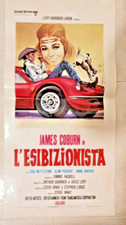 Ferrari  Fiat Dino Gt L’esibizionista James Coburn Locandina Orig. Ed 1972