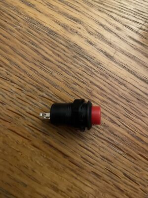 Red Push Button Toggle Switch 1/2'' On-Off Latching 3A 125VAC 0.3A 12VDC #E35AB