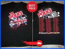 The Police Band 2007 2008 Concert World Tour T-Shirt DoubleSides