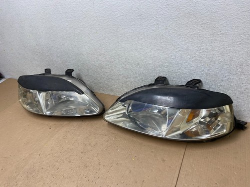 1996 to 1998 Honda Civic Sedan Left+Right Set Headlights E5918 - Picture 2 of 13