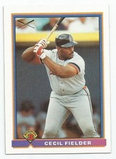 CECIL FIELDER 1991 BOWMAN SILVER SLUGGER CARD NM-MT CONDITION