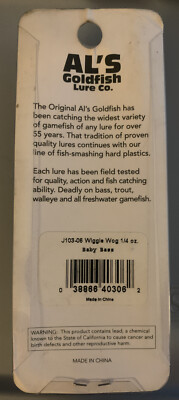 Leurre Al’s Goldfish Wiggle Wog 1/4 Oz Baby Bass - Pêche Perche