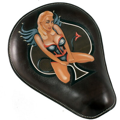 Solo Sattel echt Leder HANDARBEIT  Bobber Chopper Hardtail Softail reduziert