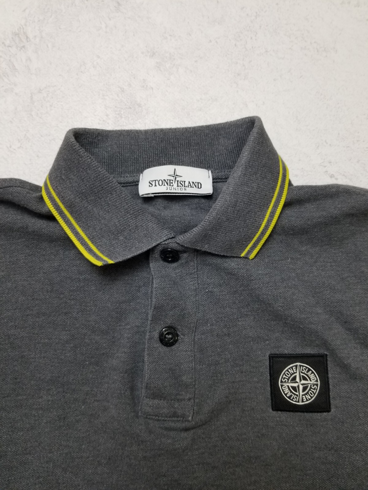 Stone Island Junior Patch Program Gray Polo Butto… - image 4