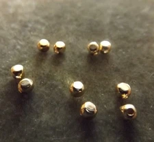 SMOOTH SQUARE ROUNDED SPACER BEADS GOLD PLATED BRASS 3MM (10 PIECES PER PACKAGE)