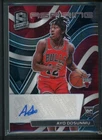2021-22 AYO DOSUNMU AUTO PANINI SPECTRA ASPIRING ROOKIE RC AUTOGRAPHS