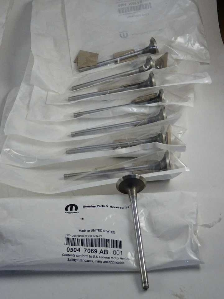 8X Válvula de escape Jeep Compass/Patriot MK 07-17 1.8L&2.0L&2.4 5047069AB nuevo Mopar Foto 2 de 4