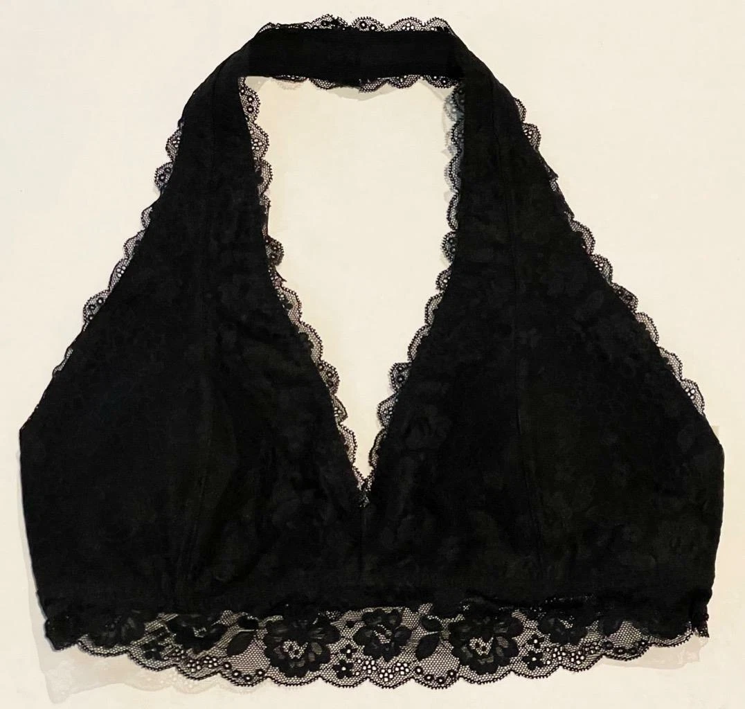 Hollister Gilly Hicks Womens XL Black Lace Halter | eBay