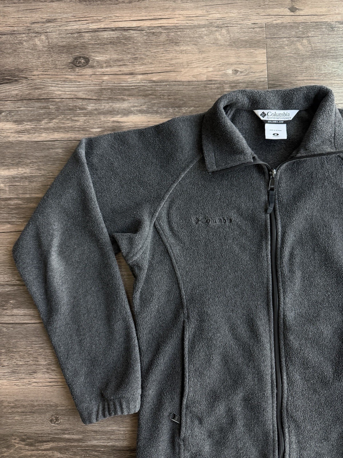 Columbia Full Zip Fleece Jacket Charcoal Gray Women's Size M thumbnail 4