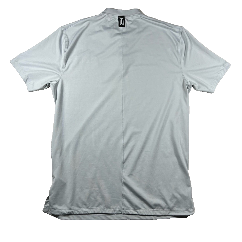 Nike Tiger Woods Golf Shirt Blade Collar Mens M Sail Cream Dri-FIT