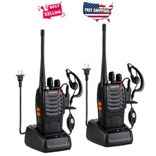 Walkie Talkies 888S Rechargeable 2 Pack Long Range UHF 16 Channel Radios Earp...
