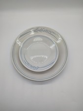13 piece Vintage Blue Lily Corelle Dinner Plate Set Made In USA