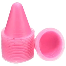 Agility Cones 20pcs Sports Training Marker Round Head for Roller Skating Pink