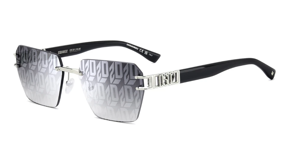 DSQUARED2 DSQ2 0173/S - 010 MD - Sonnenbrille - Palladio/Graues Logo - Bild 1 von 1