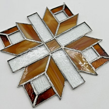 Stained Glass Art Handcrafted Geometric Suncatcher