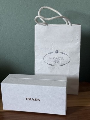 Authentic Prada Gift Box Shopping Bag White Luxury Packaging Set