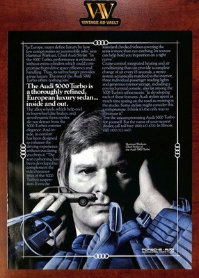 1981 Audi 5000S Turbo Vintage Print Ad - Thoroughly Refined European Luxury